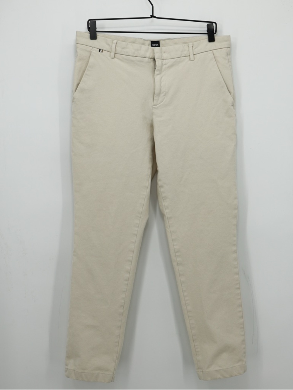 Boss Pants Kaito Slim‎ Fit Beige Cotton Stretch Chinos Womens 30R